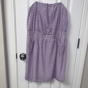 a.n.a Strapless Lavender Patterned Dress